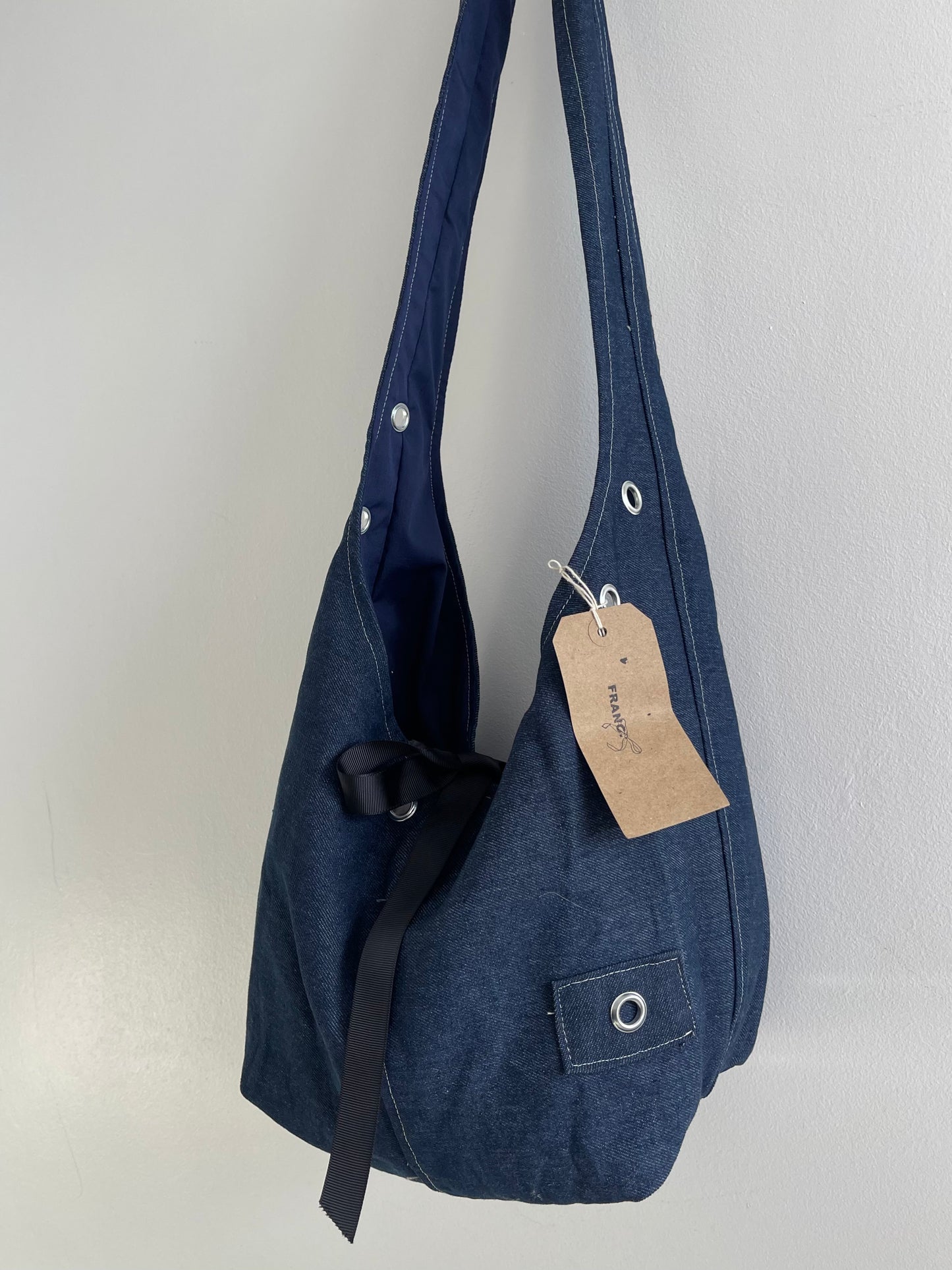 INDIGO DEADSTOCK DENIM SLING BAG