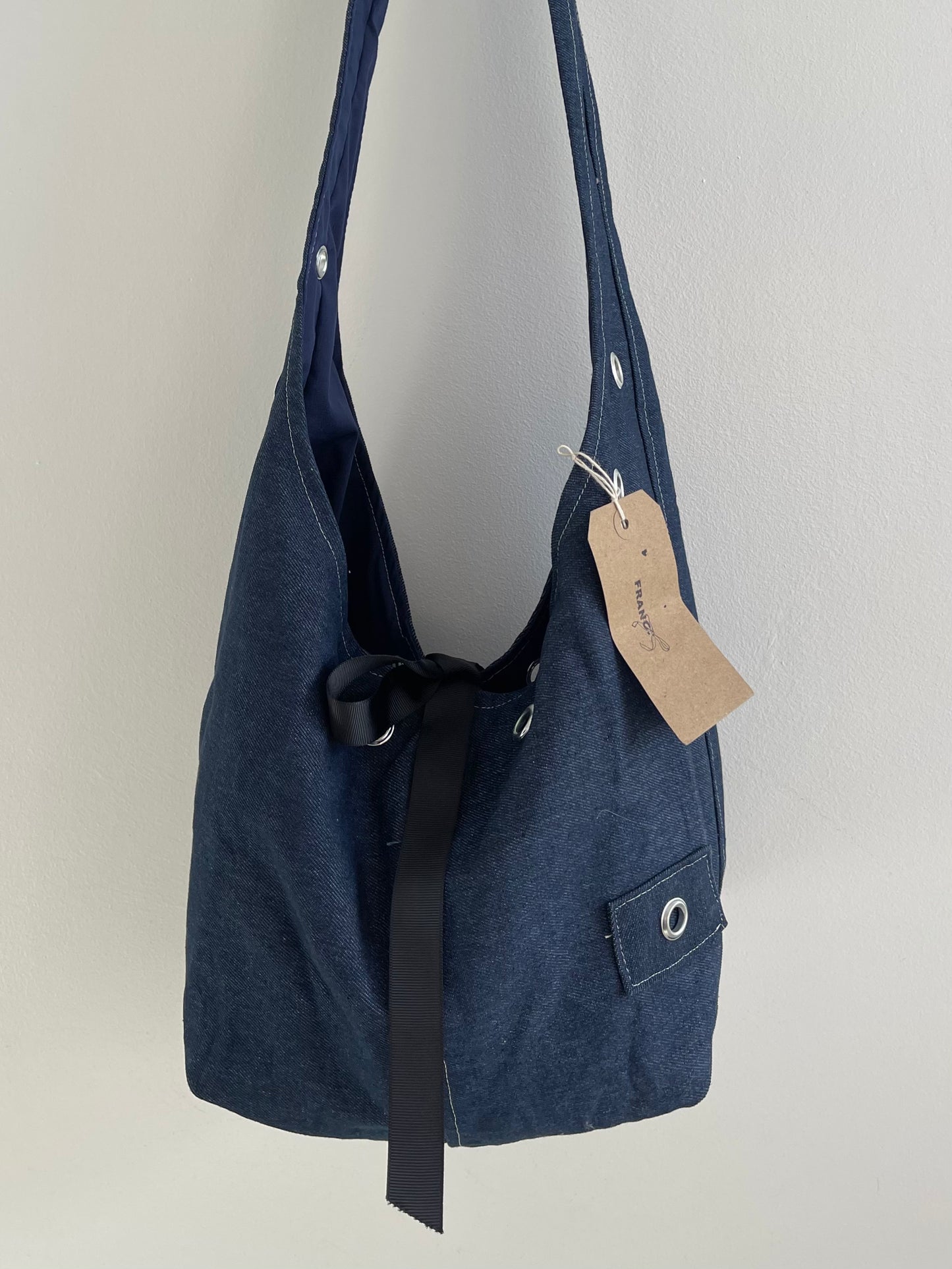 INDIGO DEADSTOCK DENIM SLING BAG