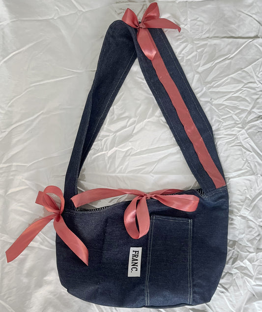 INDIGO DENIM CROSS BODY BAG